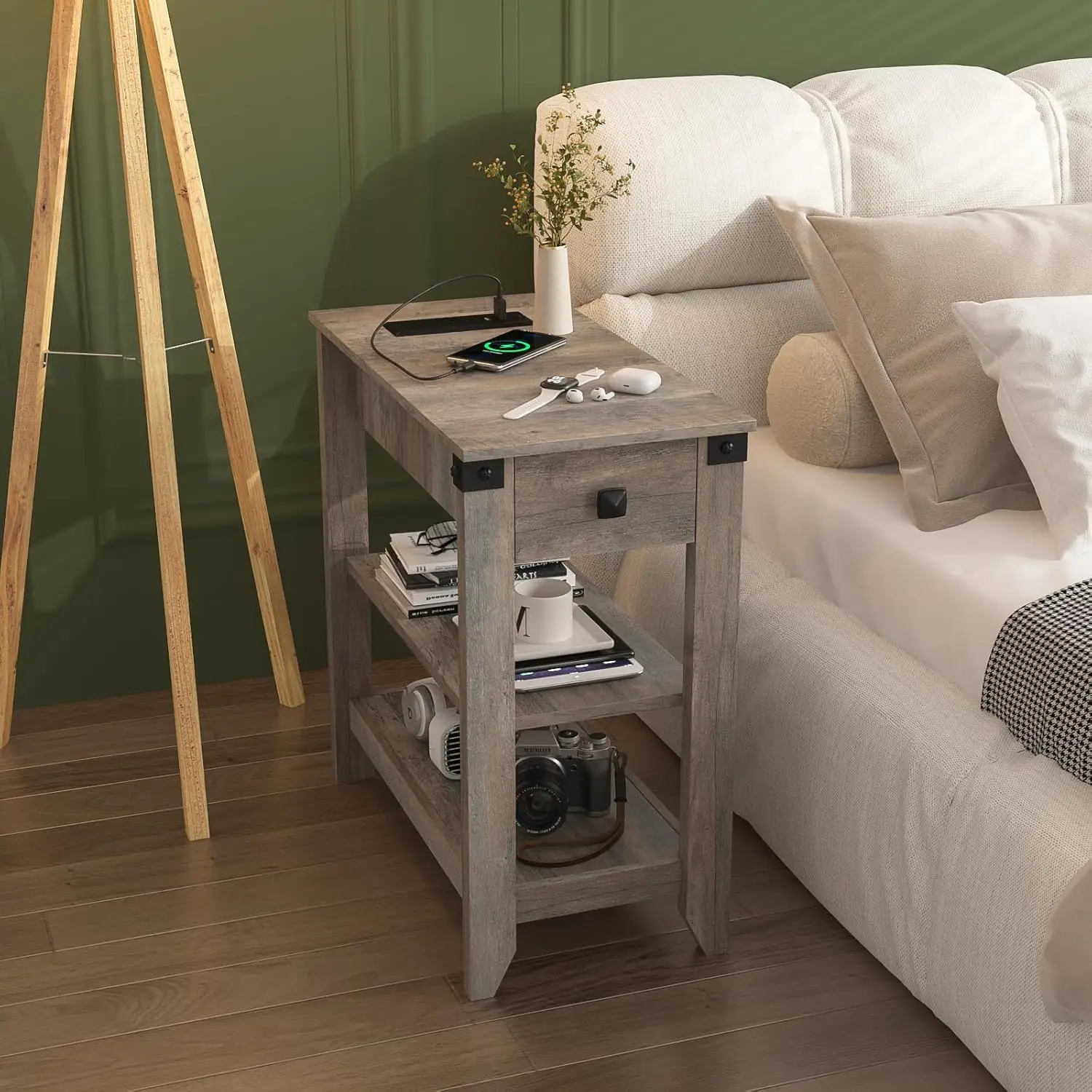 End Tables with Charging Station 2