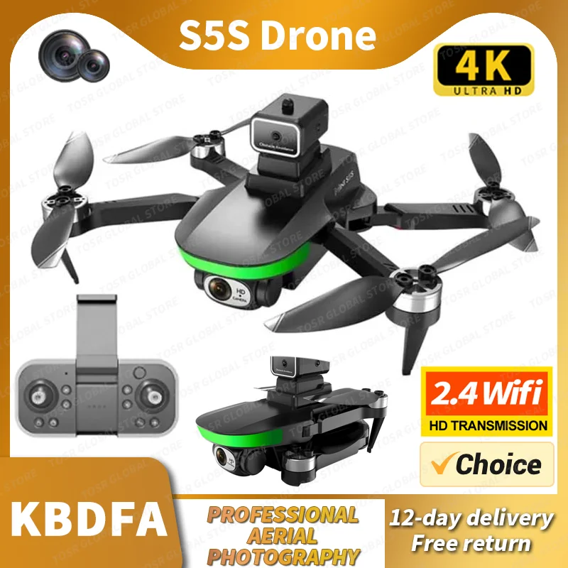 Profesjonalny Dron KOHR S5S 8K HD podwójny aparat unikanie przeszkód bezszczotkowy 3KM 5G RC Dron składany Quadcopter fotografii lotniczej