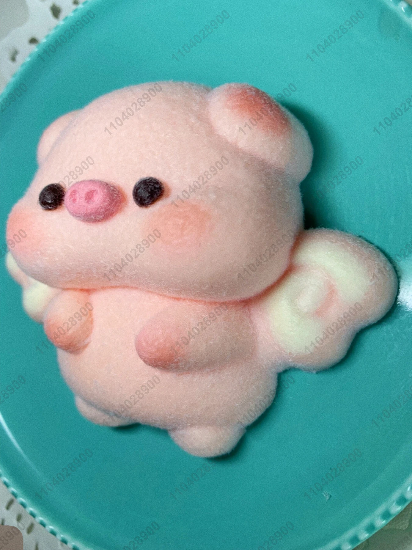 Piggy Taba Squishy Silicone Fuzzy Cute Pink Angle Pig Mochi Toy Mushy Squeeze Toy Hand Relax Stress Relief Gift Toys