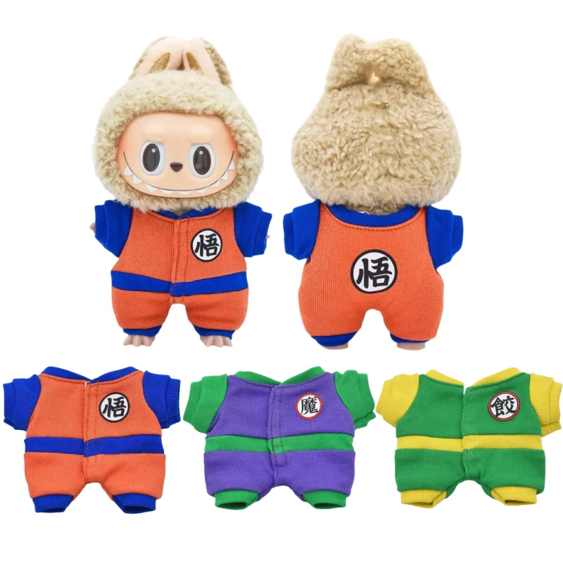 

New Cartoon Outfit Accessories For Labubu V1v2v3 13/17cm Anime Doll Clothing Multi-Color Set Doll Diy Accessories Toy Gift