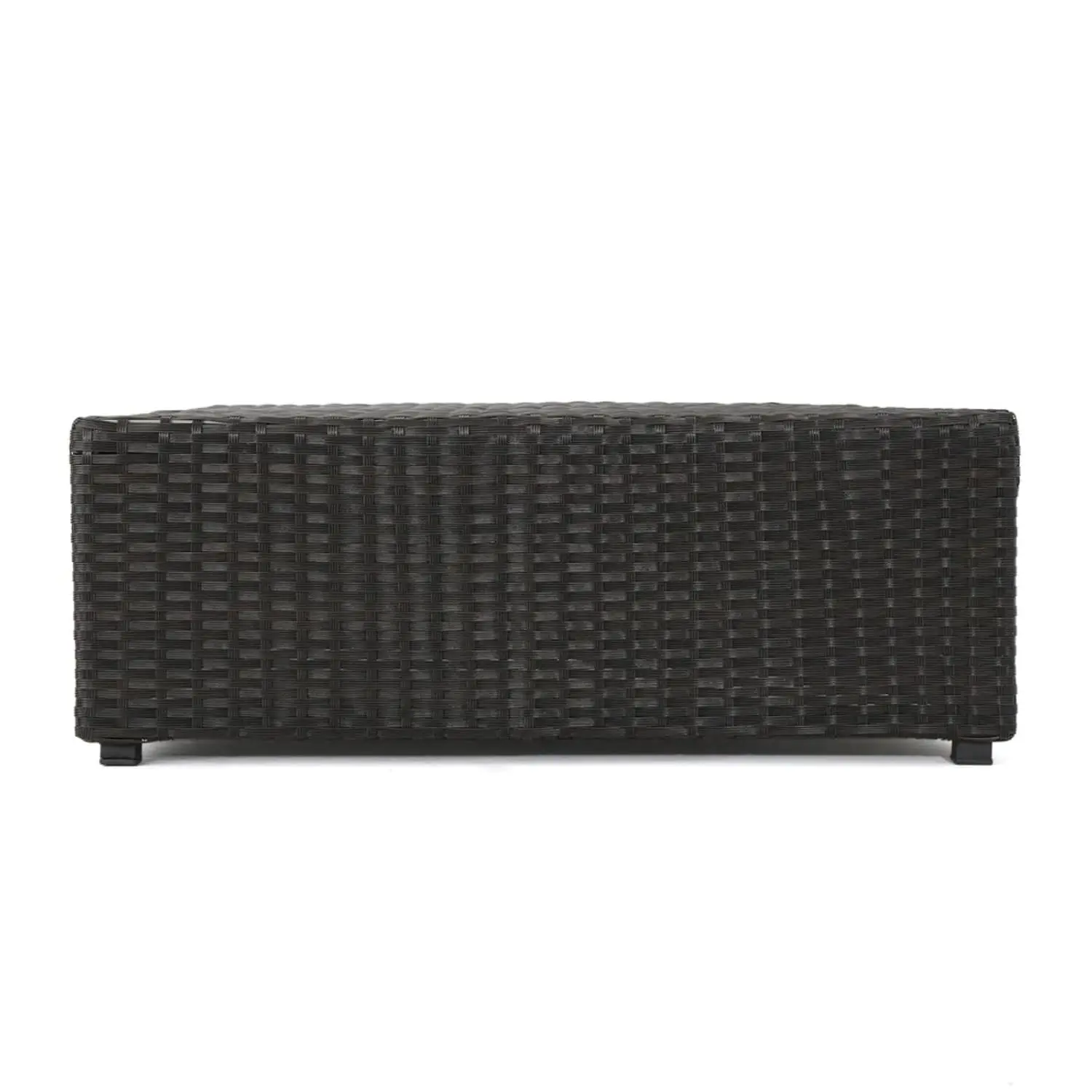 Outdoor Sectional Sofa Set, Fan Table, Removable Cushions, PE Rattan, Metal Frame, 2 Side Tables For Poolside & Lawn, Customized