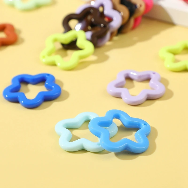 100pcs/lot New Acrylic Five-pointed Star Charms DIY Handmade Jewelry Pendants Accessories Earring Decoration Materials Z2102