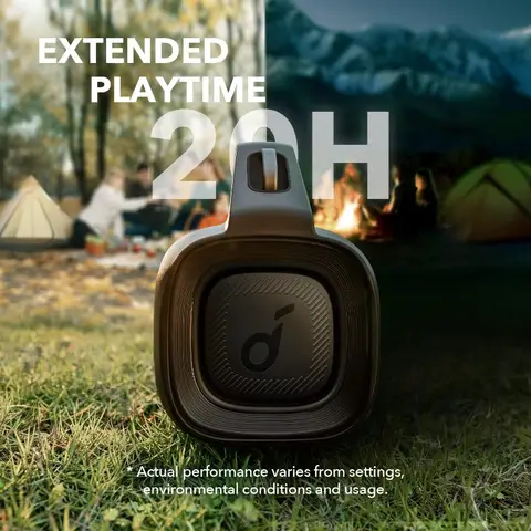 साउंडकोर एंकर मोशन बूम प्लस IP67 आउटडोर स्पीकर 80W स्टीरियो साउंड के साथ, काला 8 best sales एंकर ट्व्स - №1