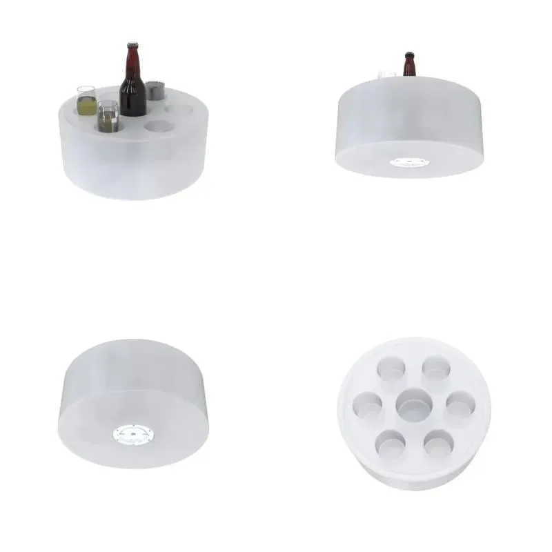 8 Hole Inflatable Floating Beverage Holder Cup Tray for Spa Bath