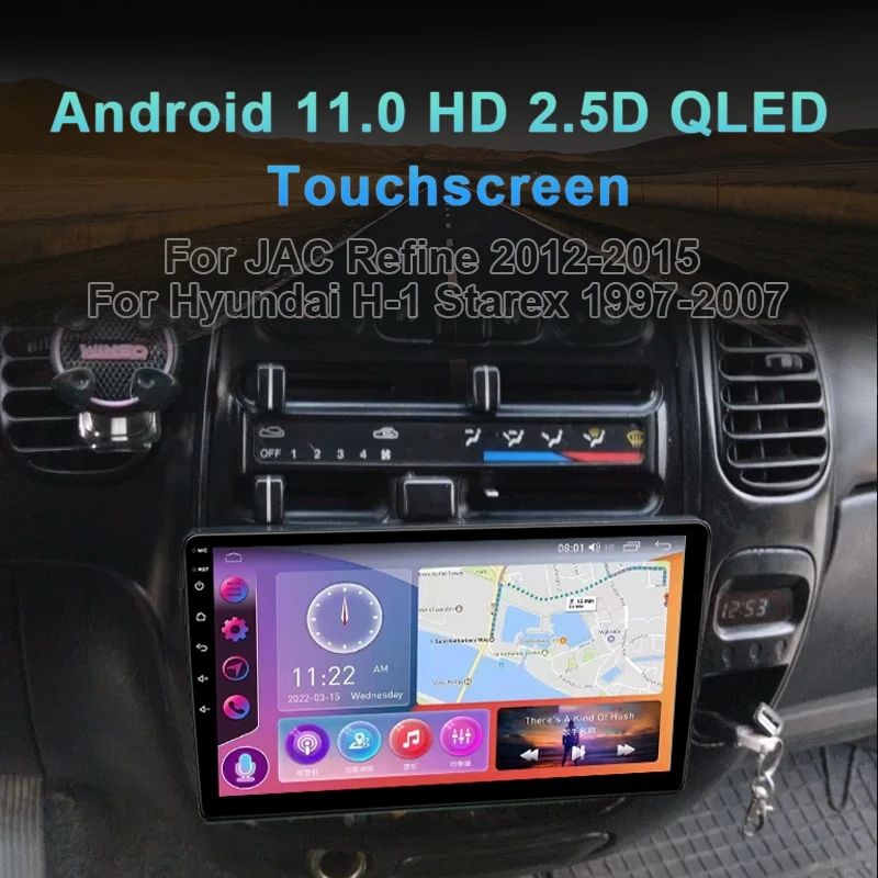 Radio samochodowe z androidem MAMSM dla JAC Refine Hyundai H1 Starex 1997-2015 multimedialna nawigacja odtwarzacz Bluetooth 4G GPS Carplay stereo