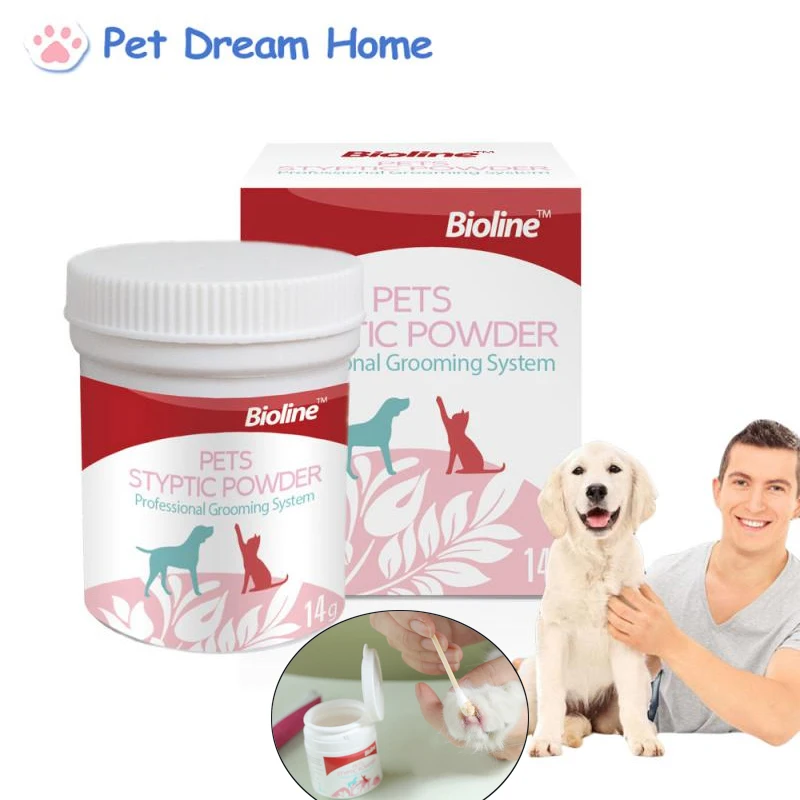 Polvo estiptico para mascotas seguro para perros y gatos, tapón de sangre para cachorros, crema hemostática rápida profesional, curación de heridas, polvo para uñas de pies