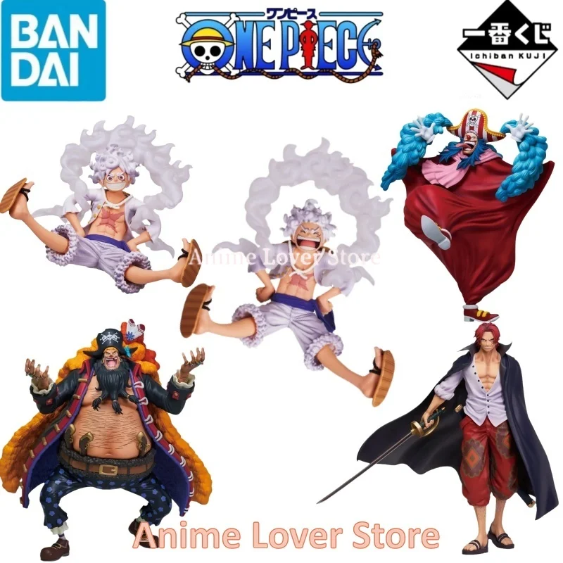 Bandai Original One Piece Ichiban Kuji Luffy Shanks Marshall D.Teach Buggy Anime Action Figures Toys for Kids Gift