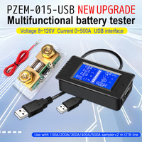 PZEM-015 Nine-Function Car Battery Tester DC 120V Voltmeter Ammeter 100A-500A Capacity 2M USB Cable Resistance Voltmeter Monitor