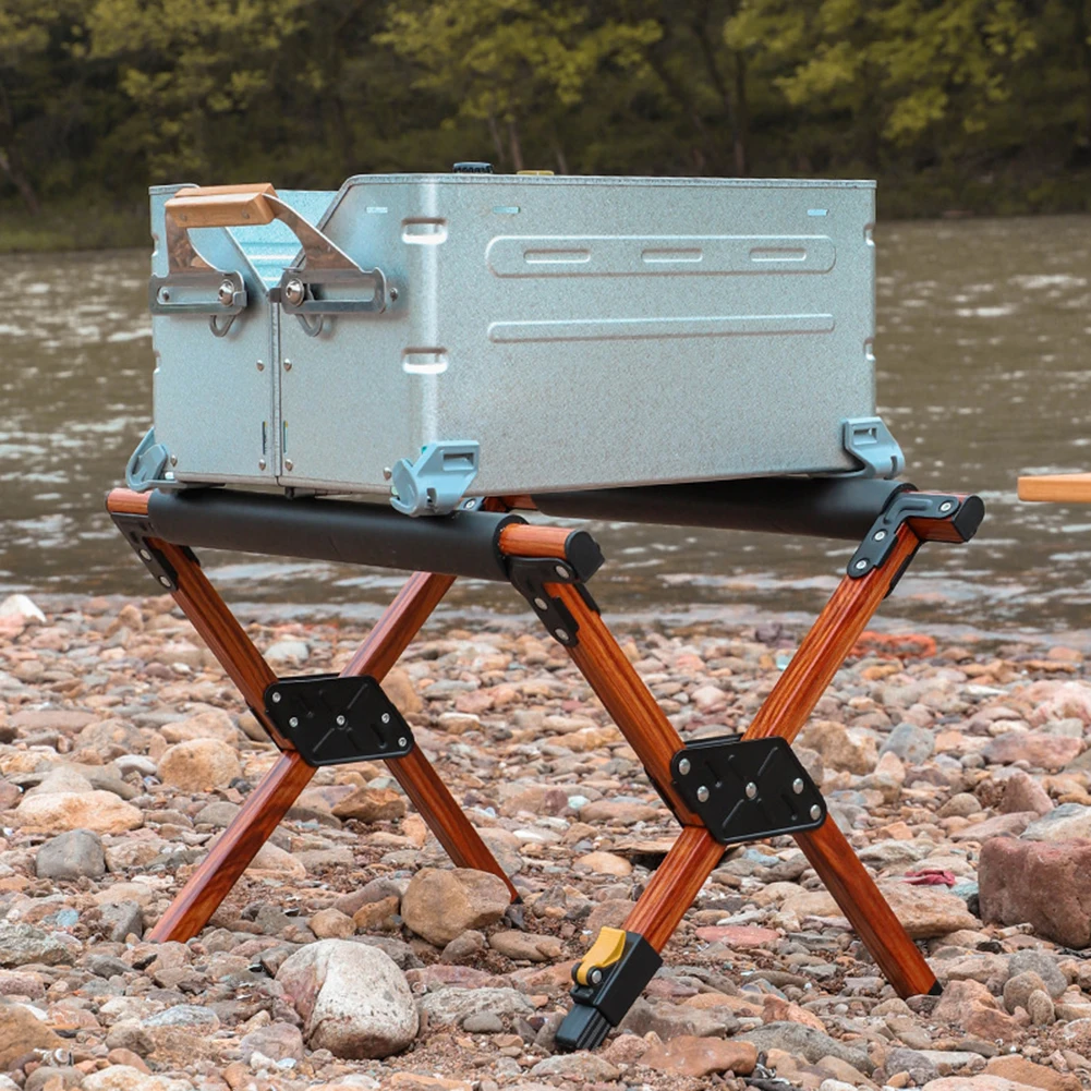 Portable Camping Folding Cooler Stand Aluminum Alloy for Camping Hiking BBQ Picnic Ice Box Holder Support Rack