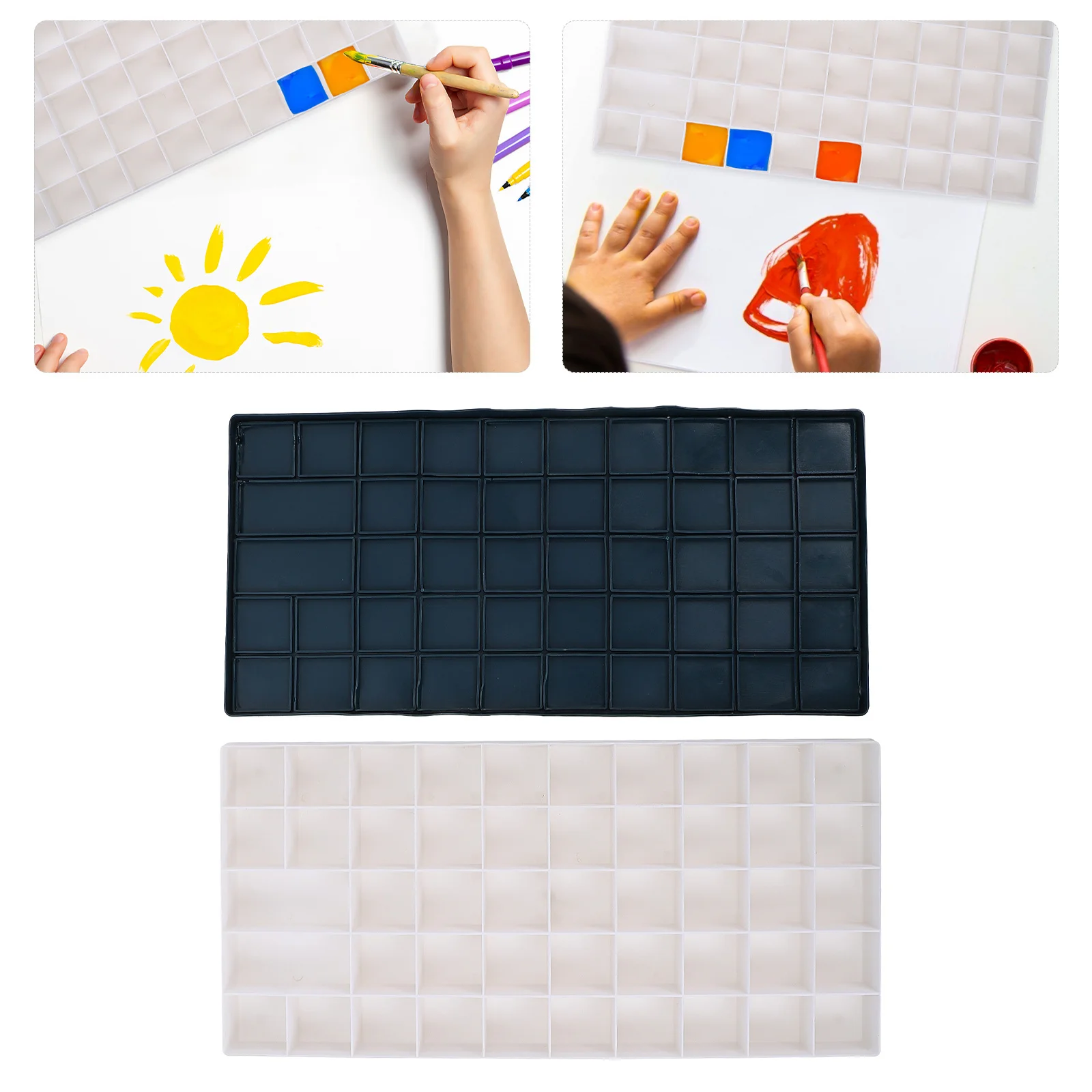 

Watercolor Pigment Box Lightweight Durable Art Paint Mixing Tray Portable Color Mixing Box for Artists Students and Kids