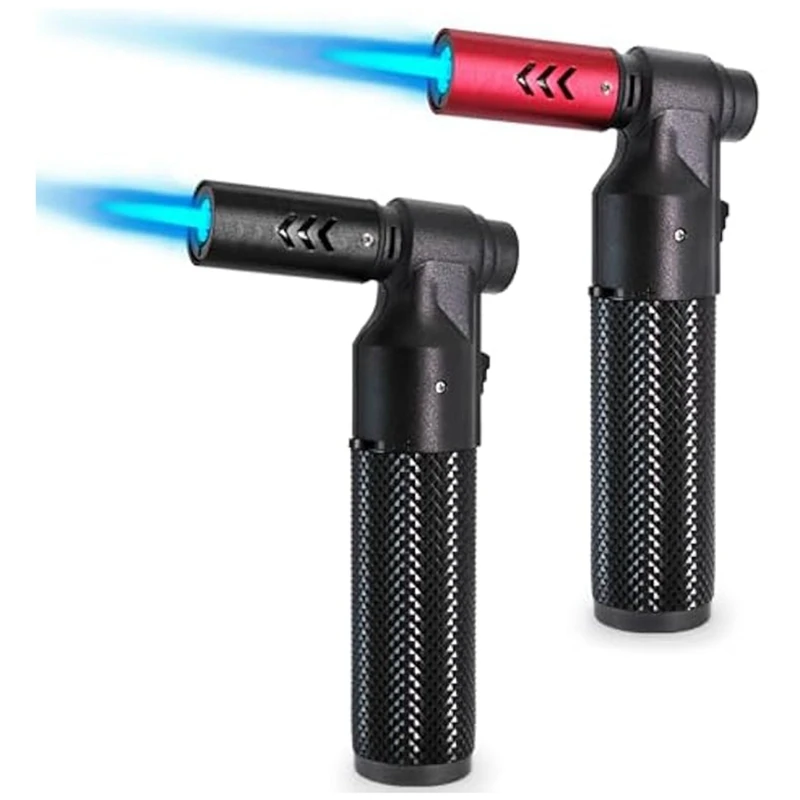 2Pcs Torch Lighter Jet Flame Portable Torch Adjustable Blow Torch For Camping Grill Baking Soldering Easy Install Easy To Use