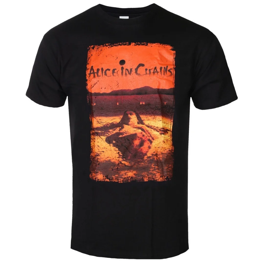 2026 Alice in Chains - Unplugged Dog Art Pattern Grunge Band T-Shirt Casual  Style T-Shirt Suitable for Both Men and Women