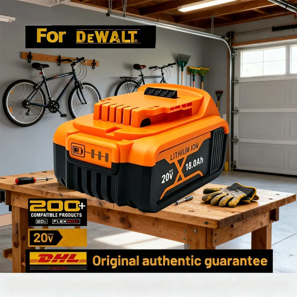 Batterie d'origine pour DEWALT 20V 8.0AH Batterie lithium-ion rechargeable DCB115 DCB118 Batterie d'outil Dewalt Chargeur Dewalt DCB1104