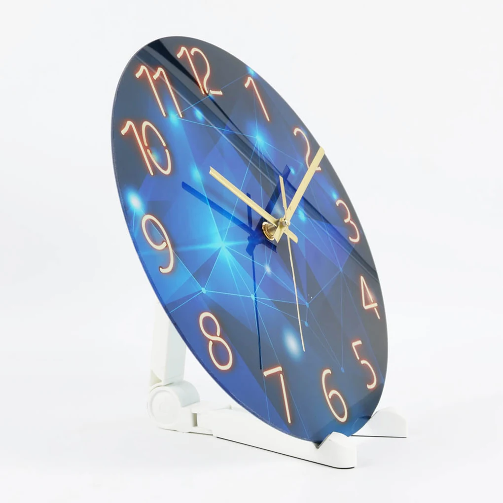 Wall Clock Accurate Timekeeping Easy To Read Unique Style Tempered Glass Electronic Table Clock 2 34cm