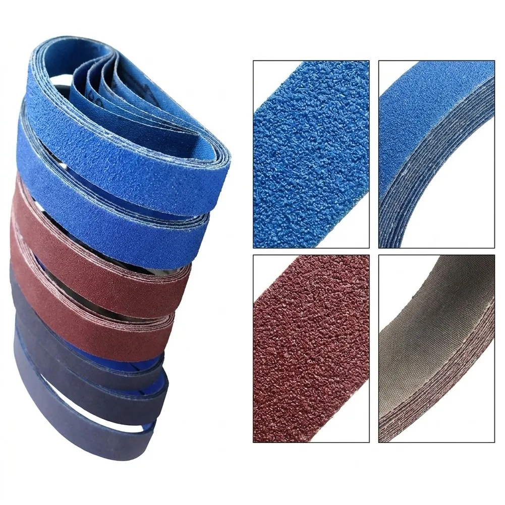 30 Count Flat Seam Abrasive Belts 3/4 for x 12 inch for Uniform Sanding on Wood Metal and Composite Materials 30