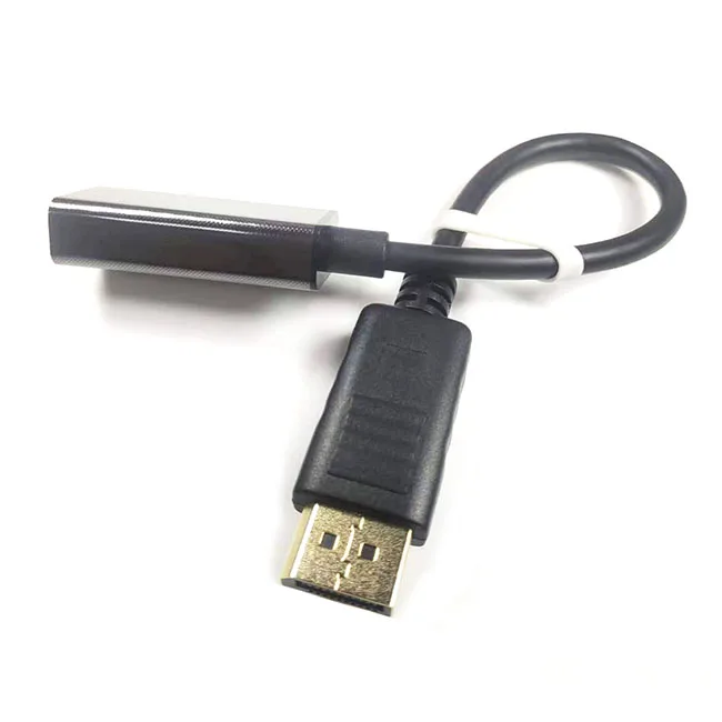 DP macho para fêmea HDMI cabo adaptador, fábrica Video Audio, UHD, 8K, inteligente