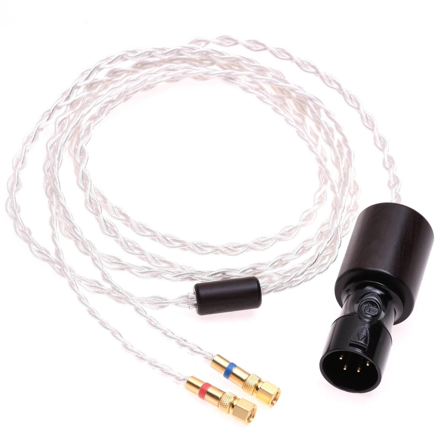 Hifiman用シルバーメッキヘッドホンアップケーブル,4コア,6n,occ,he 5,6,he 300,400,he560,500