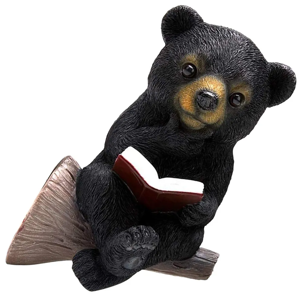 Outdoor Solar Bear Figurine Light Welcome Garden Lamp for Backyard Patio Camping Home Decor