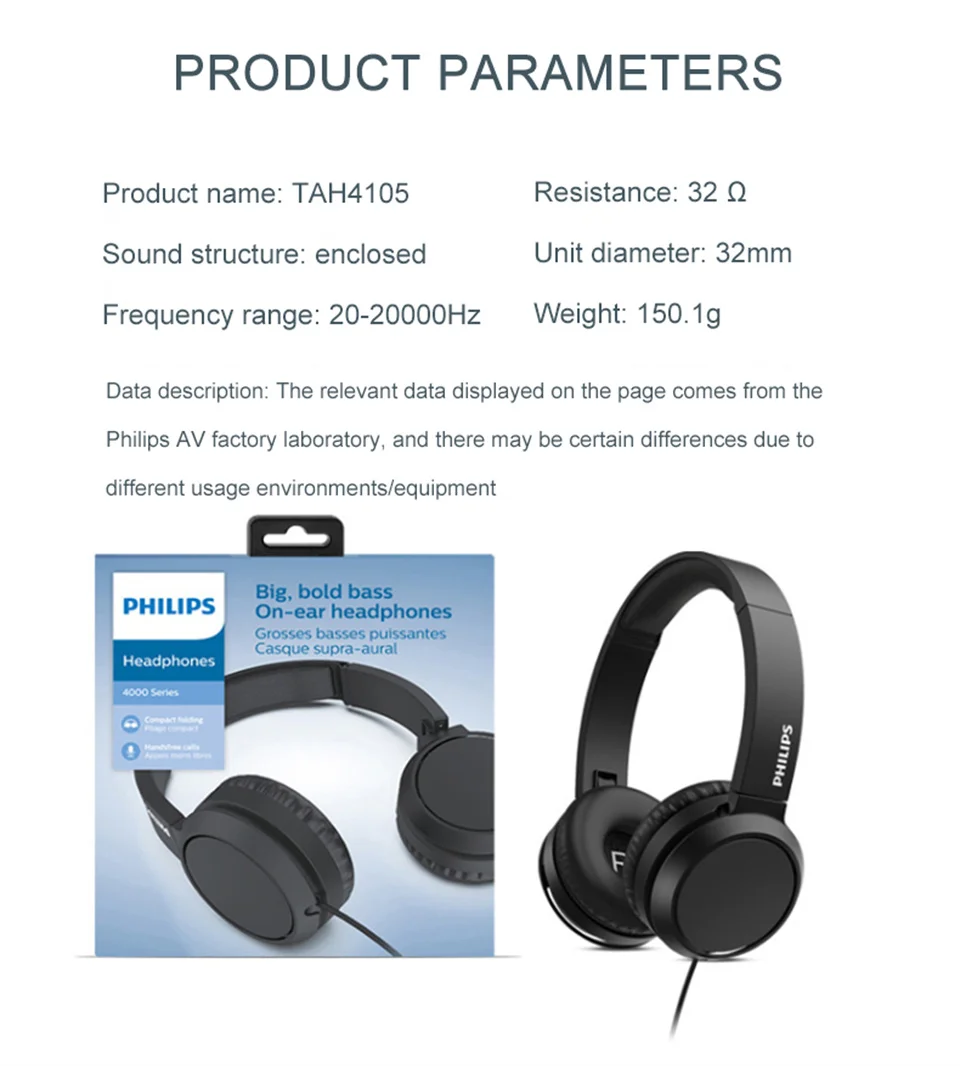Philips TAH4105 Kabelgebundener 3,5-mm-Gaming-Kopfhörer, HiFi-Stereo, zusammenklappbar, praktische Kopfhörer, Online-Unterricht, Bildung, Lern-Headset – Detail 14