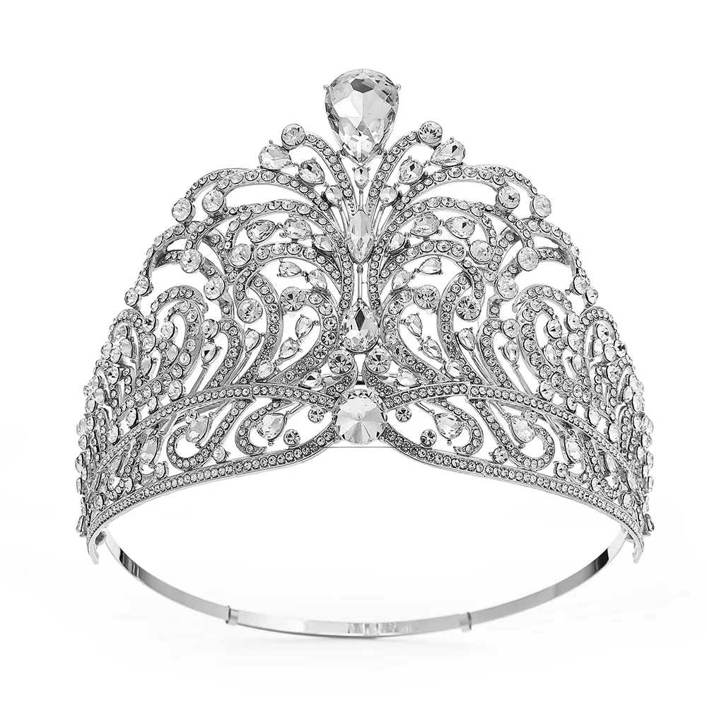 

Luxury Crystal Queen Tiaras and Crowns Women Girls Hair Ornaments Pageant Prom Baroque Diadem Wedding Hair Jewelry Accessories