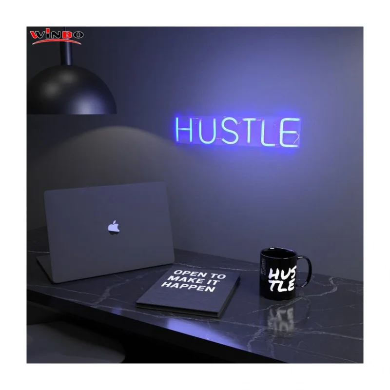 Winbo Neon Light Sign, Hustle Sign, Décoration de mariage, Personnalisé