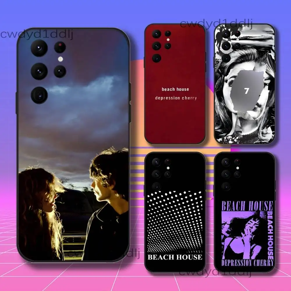 

B-Beach House Band Depression Cherry Phone Case For Samsung S10,S21,FE,S21 ,S26,S25,S24,S23,Ultra,S9,S22,Plus Black Shockproof