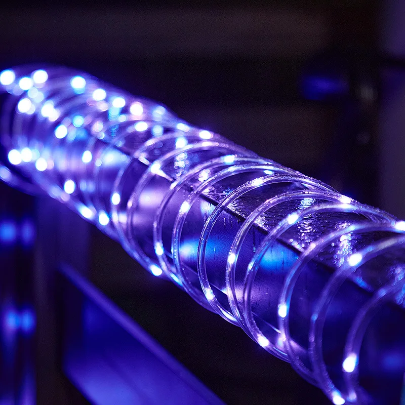 Inserto per tubi ad energia solare Luci a stringa colorate a LED Telecomando Sincronizzazione colorata Tubo in filo di rame impermeabile per le vacanze