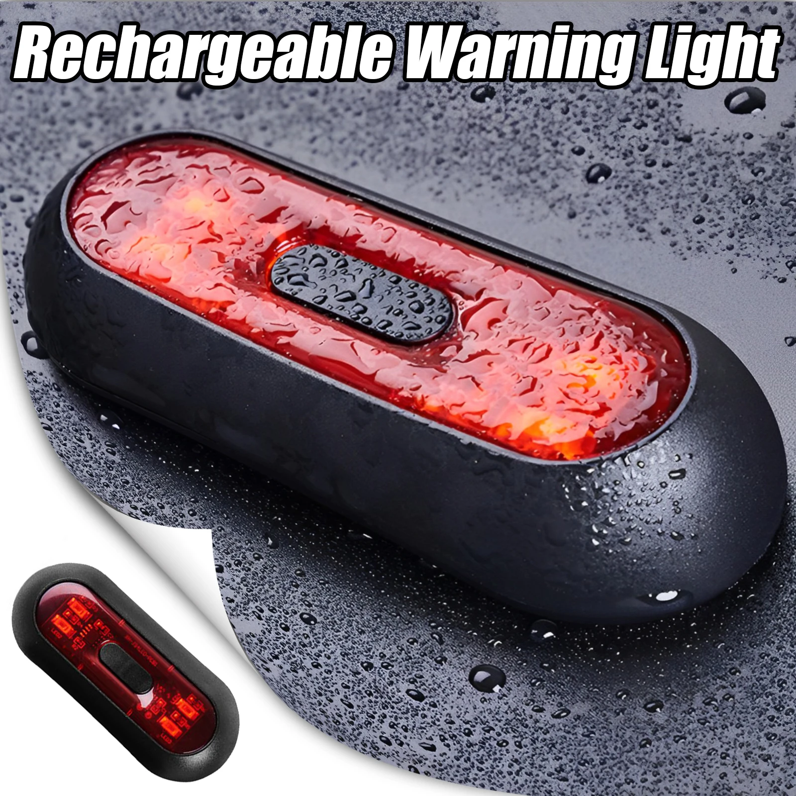 Motorcycle Warning Light Cycling Night Safety Signal Helmet LED Smart Rear Light Waterproof Bicycle Helmet Taillight Accessrioes