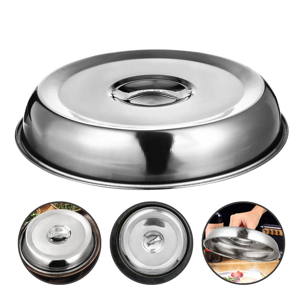 

3 Pcs Stainless Steel Dish Cover Food Dome Protective Butter Fresh-keeping Grill Cloche