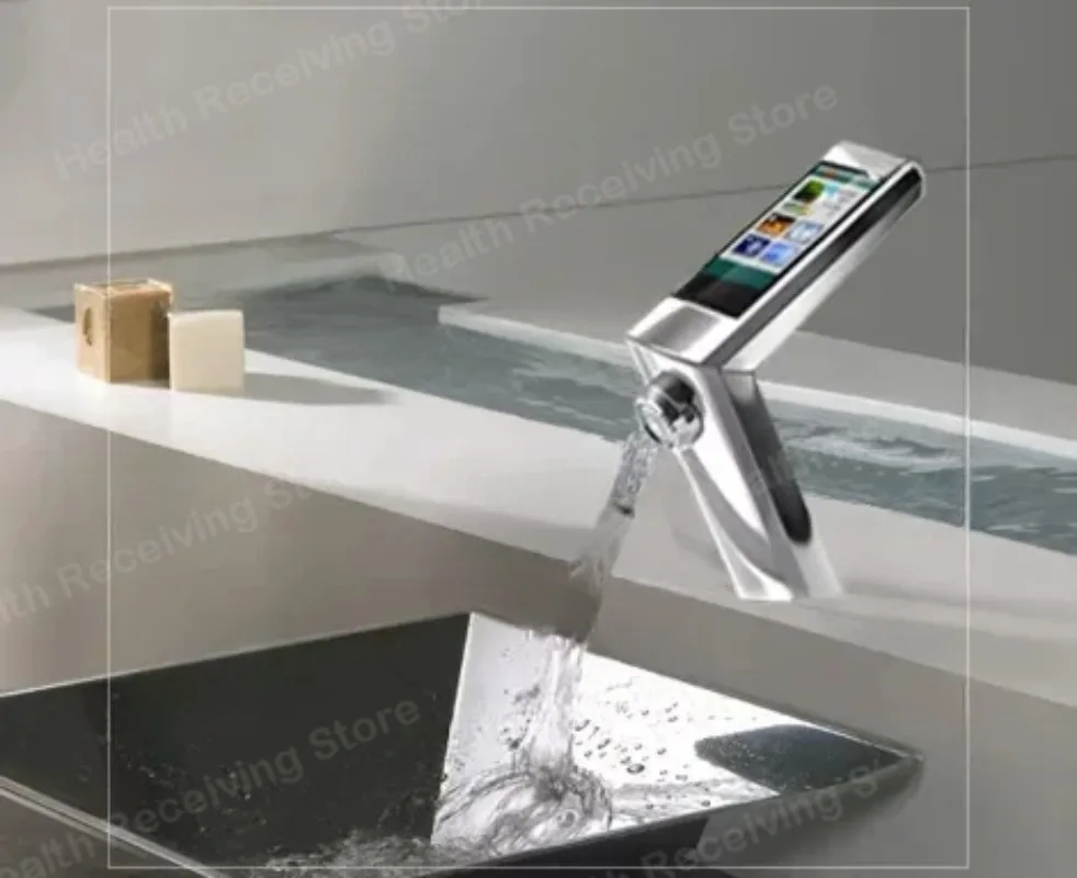 Intelligent Thermostatic Faucet Automatic Water Basin Digital Electric Touch Faucet Application with LCD Panel