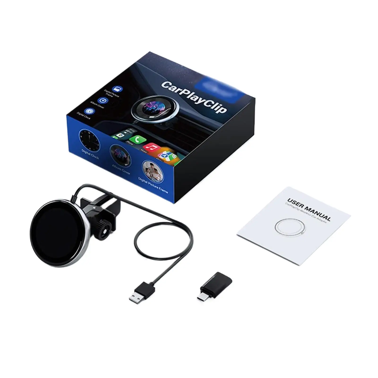 Adaptador Carplay inalámbrico para coche, caja de IA, Android, para Netflix, Youtube, VW, Toyota, Mazda, Hyundai, Haval, GMC, Ford, Chev