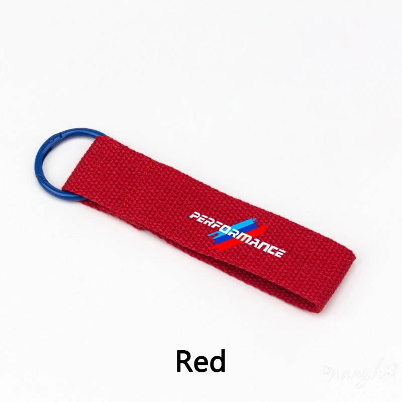 For BMW Performance X1 X3 X4 X5 E46 E90 F20 E60 E39 F10 M1 M2 M3 M5 M6 E87 Canvas Car Keychain Key Rings Lanyard Key Chain view 3