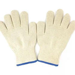 Guantes gruesos de algodón 500 Celsius, manoplas súper resistentes al calor, antiquemaduras, resistentes al calor, para horno y cocina, color blanco