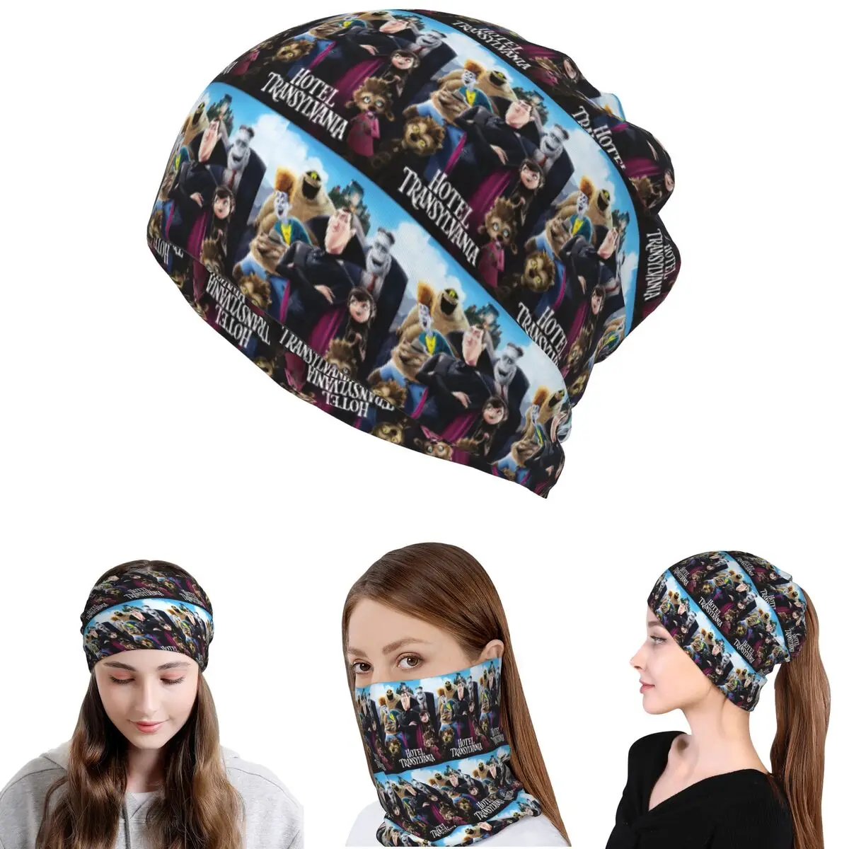 

Hotel Transylvania Bandana Neck Gaiter Mask Scarf Multifunction Headwear Beanies Hat Unisex Adult Washable