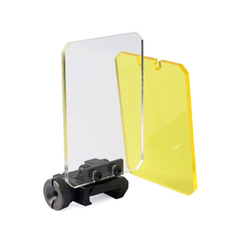 Sight Scope Lens Sight Lens Screen Cover Shield Square Foldable Clear Protector Lens 20mm Rail Mounted Sight Protector