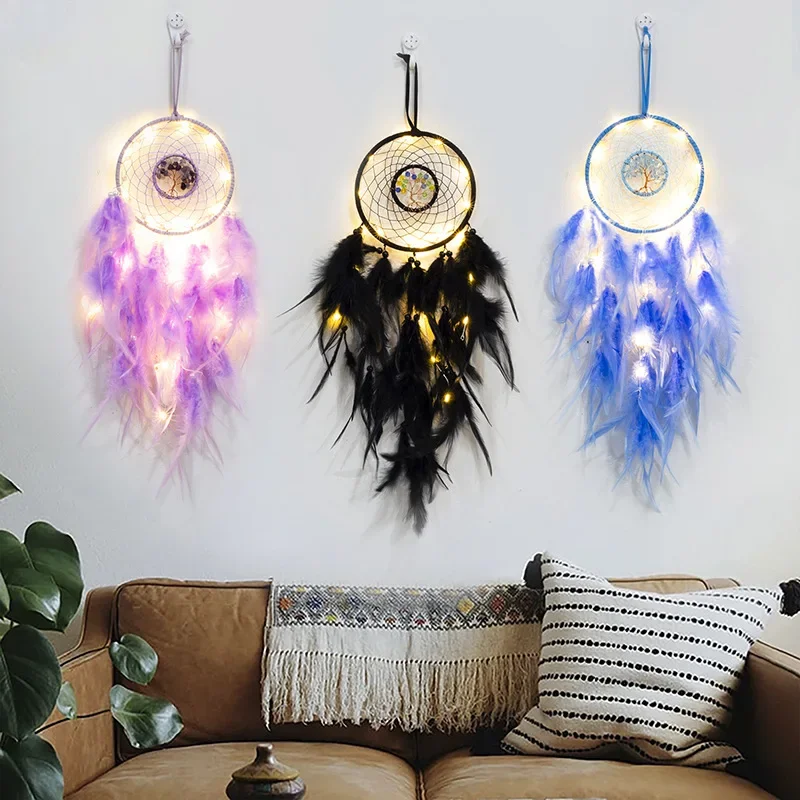 Feather Dream catchers Pendant National Handmade Dream Catchers Home Decoration Gifts For Girls Room Party Wedding Wall Hangings