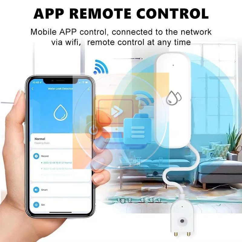 Water Leak Sensor Flood Leakage Detector Smart Life Security Alarm APP Remote Monitoring For Home Automation Linkage