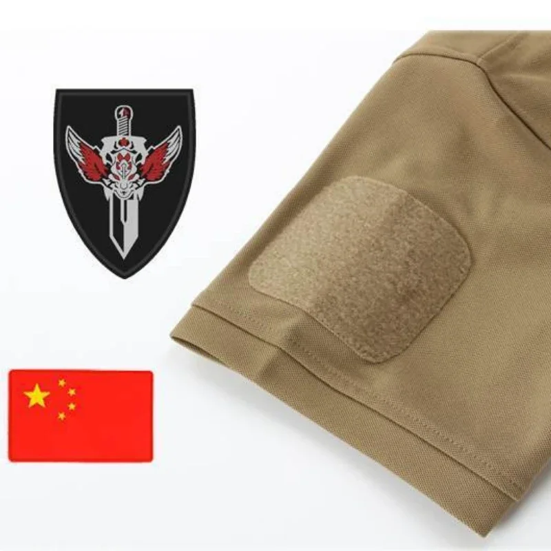 Summer Short Sleeve Polo Shirt Military Tactical T-shirt Men Quick Dry Outdoor Army Special Forces Physical Fitness Clothing