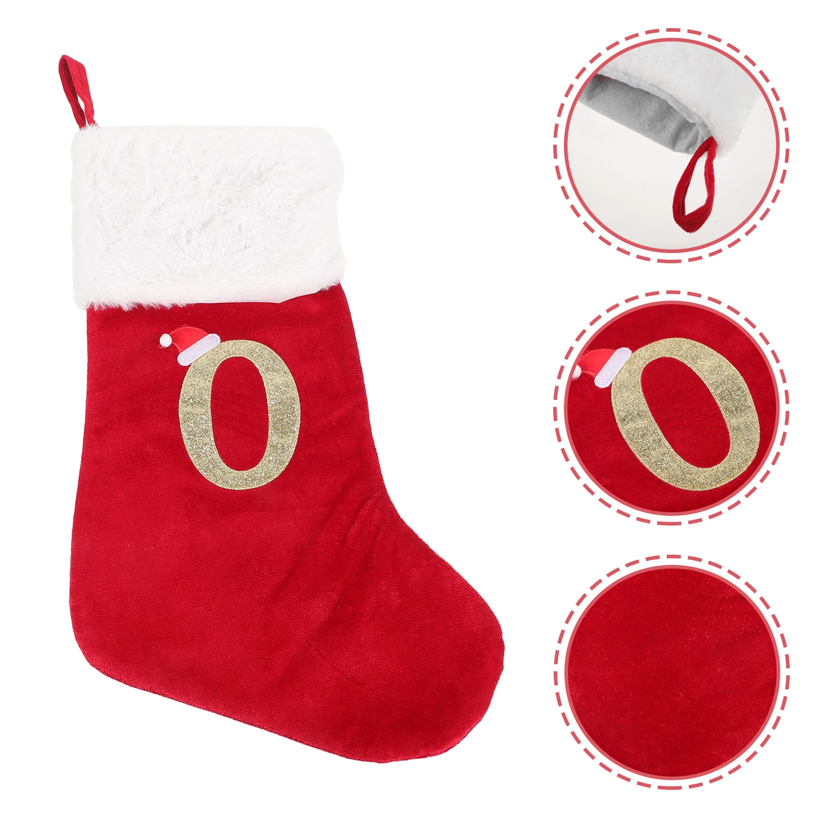 

Personalized Letter Christmas Stocking Red Xmas Stocking Fireplace Hanging Decor Large Soft Comfortable Tree Decorations