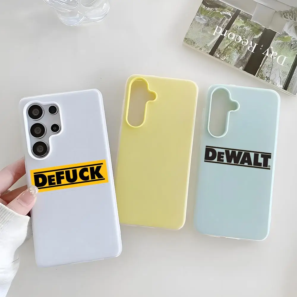 DeWalt Phone Case Clear TPU Case For Samsung S22-S26, 2-in-1 Detachable Card Holder