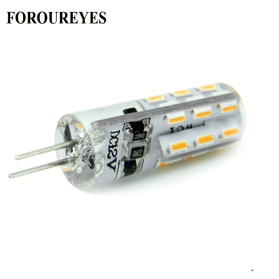 

10pcs Super Bright G4 12V LED Lamp 3014 SMD 24LEDS silicone Corn led Bulb crystal chandelier Spotlight Light