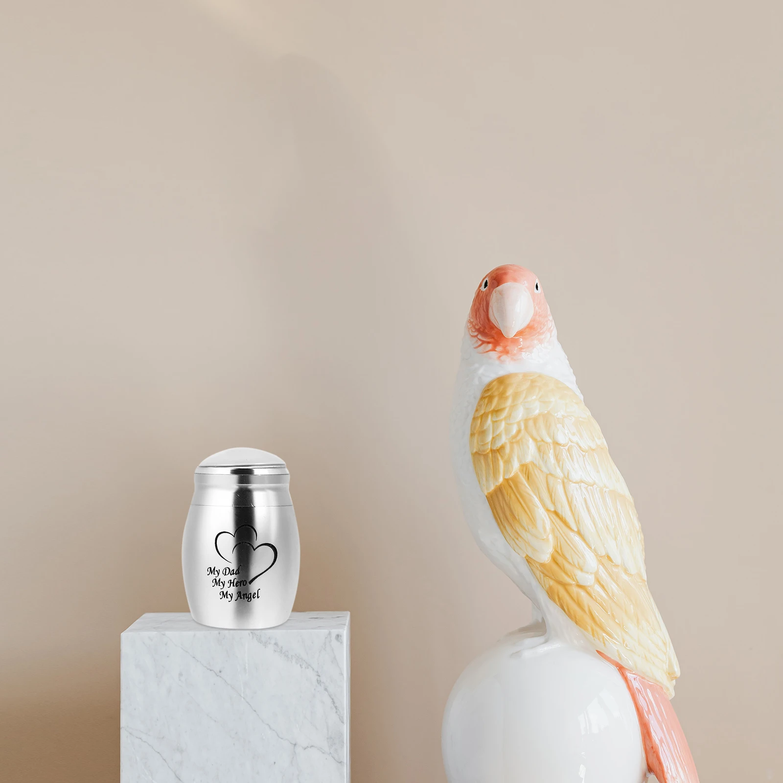 

1pc Stainless Steel Family Bone Ash Urn Small Portable Cremation Container For Memorial Funeral Keepsake Cinerary Casket