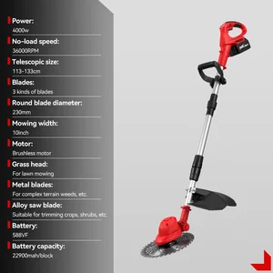 Onevan Electric Grass Cutter Without Brush, 10 Inch, 36000RPM, Wireless Gram Sideboard, Adjustable Length, Makita Garden Tool, 18V Battery Main Main Sales Roçadeira - №3