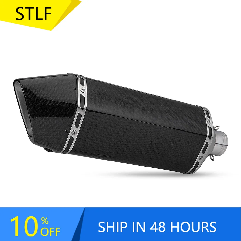 

STLF51mm Universal Motorcycle Exhaust Pipe Yoshimura Carbon Fiber Motorcycle Exhaust Muffler for Crf150 Gsxr150 Z900 Z750 Xj6 Ad