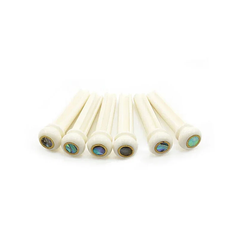 

6 шт. штифты для гитарного моста для акустической гитары с латунным кругом из жемчужной оболочки