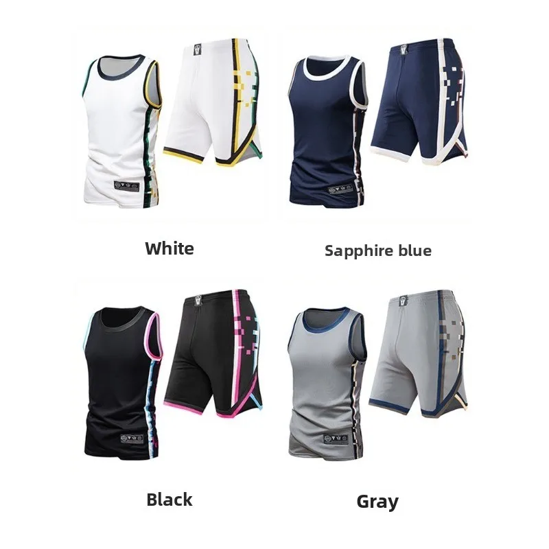 Men's Fashion Trend Sleeveless Vest Five Point Shorts 2-piece Set Summer Daily Outdoor Casual Trend Versatile Sportswear - Image 3