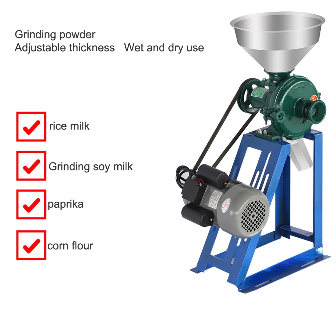 2.5W Corn Grinder Pellets Wheat Milling Machine Flour Mill Medicine Pulverizer Cereal Grain Crushing and Refining Machine