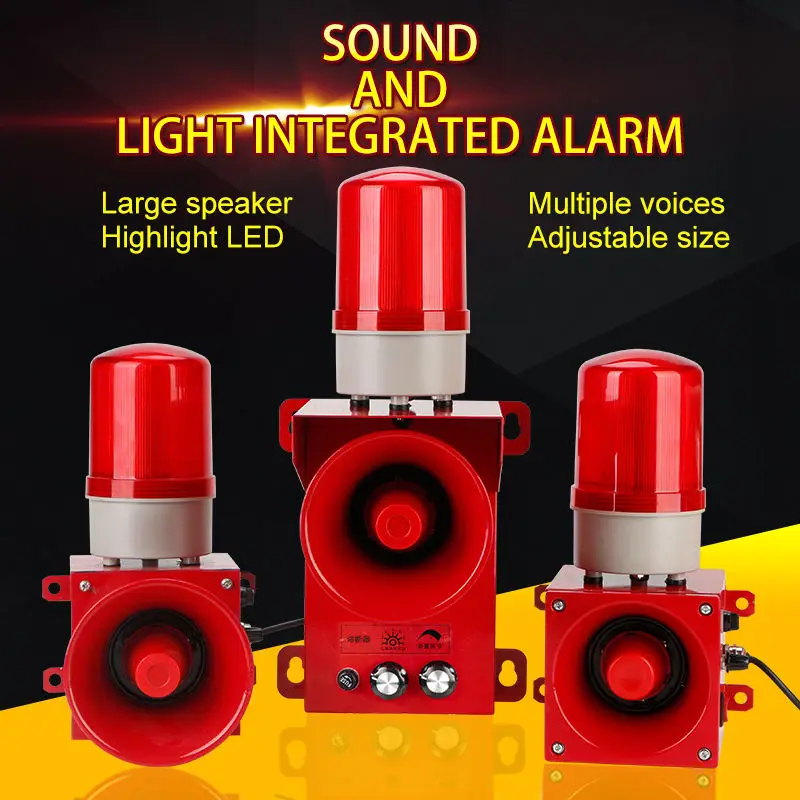 Led Tri-Color Warning Light Machine Tool Equipment Warning Light Barrier-Free Rotation Flashing Warning Light With Buzzer