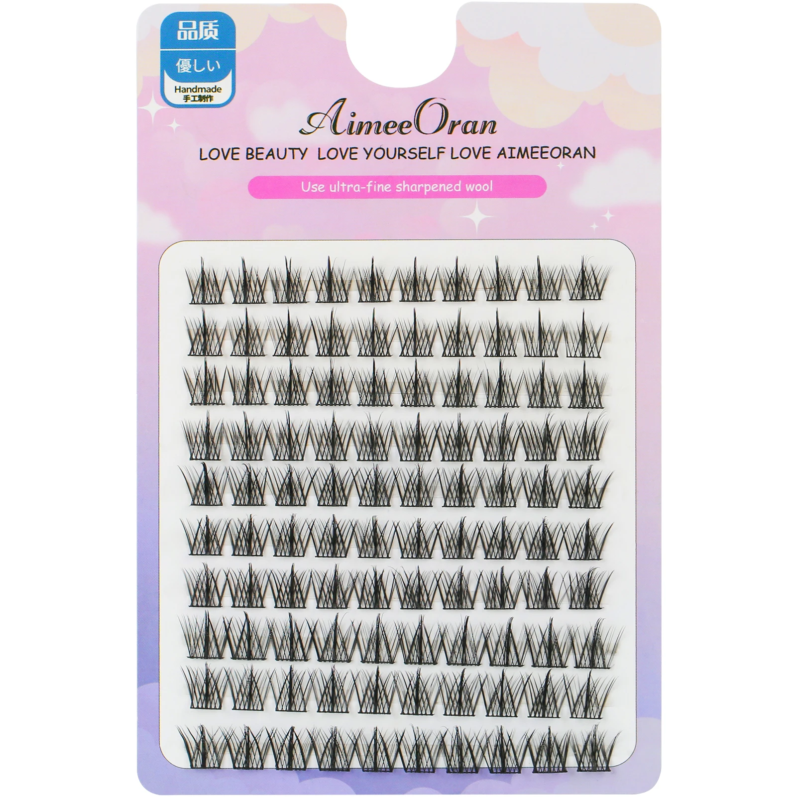 Dicke Cluster-Wimpern, 10–13 mm, natürliche lange Einzelwimpern, segmentierte, flauschige Wimpern für Damen-Make-up