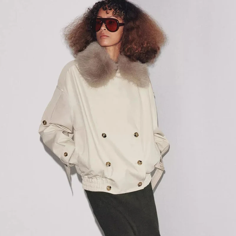 

Новинка 2025, осенняя женская модная повседневная свободная водонепроницаемая ветровка Jaet, двубортная однобортная однотонная одежда для поездок на работу